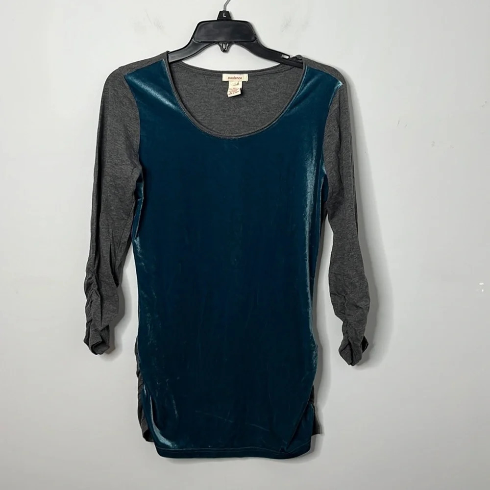 Sundance Dulcet Tones Velour Velvet Ruched Top